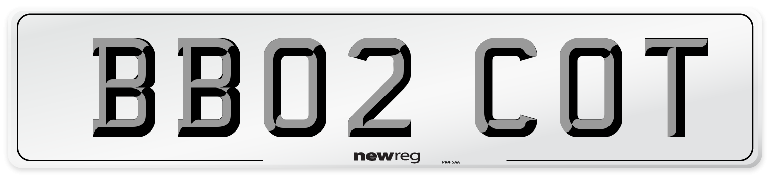 BB02 COT Number Plate from New Reg